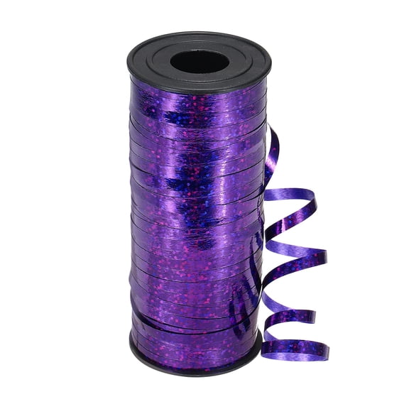Uxcell Glitter Curling Ribbon, (100yards x 1/5", Purple), Plastic Balloon String Ribbon Shiny Metallic Curly Ribbons Roll, Suit for - Crafts/Gift Wrapping/Wedding/Birthday/Party