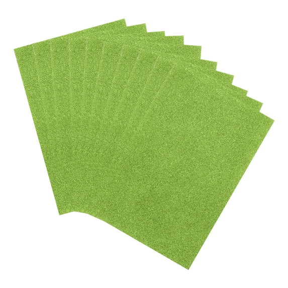 Uxcell Glitter Foam Sheets Craft Adhesive Sheet EVA Foam Sheets 10 pack Bright Green
