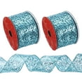 thumbnail image 1 of Uxcell Glitter Mesh Wired Ribbon for Bows Making Wedding Decor Gifts Crafts Sky Blue, 1 of 6