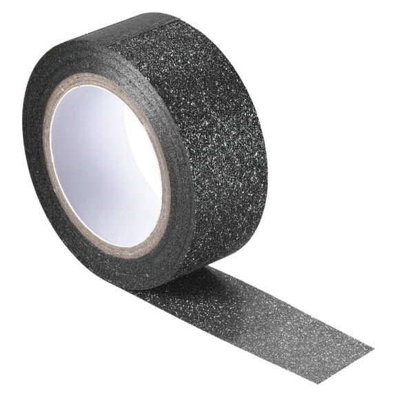 Uxcell Glitter Tape, Decorative Craft Tape Light Black 1.5cm x 5 M for Scrapbook, DIY Arts, Gift Wrapping