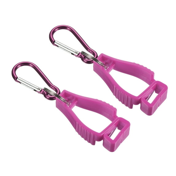Uxcell Glove Keeper Gloves Grabber Clips Holder Hanger for Helmets, Pink 2 Pack