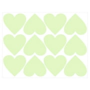 Uxcell Glow in the Dark Heart Decals Decor Green Wall Stickers for Ceiling Bedroom 1 Set