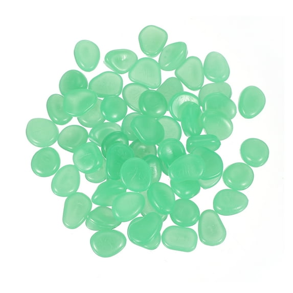 Uxcell Glowing Stones, 100 Pcs Glow in the Dark Rocks for Indoor Outdoor Fish Tank Decorations Cyan