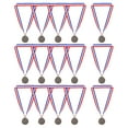 thumbnail image 1 of Uxcell Gold Award Medals, 3rd  Style Winner Medals with Neck Ribbon, Copper 15Pcs, 1 of 7