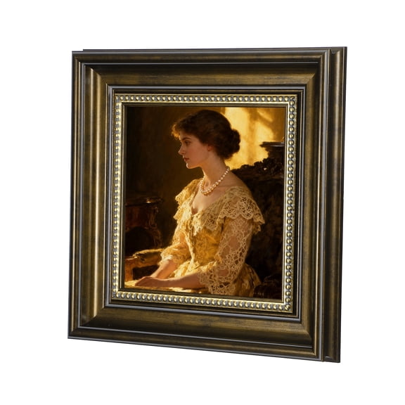 Uxcell Gold Brown Square Photo Frame, 10.3x10.3 Inch Resin Photo Frame Tabletop Display & Wall Mounted for Pictures Certificates Home Office Decor, Suits for 17.8x17.8cm Photo