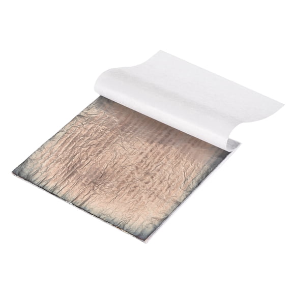 Uxcell 25 Pcs Variegated Silver Leaf Sheets 5.5" x 5.5" Imitation Gold Foil Sheets for Crafts,Picture Frames,Nails and DIY Arts Decoration,Brown Stripe, Night Fall Gray