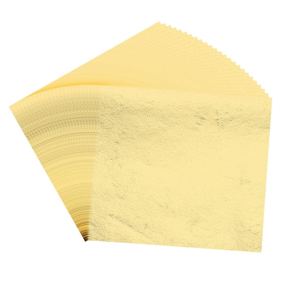 Uxcell Gold Leaf Sheets for Art, Gold Foil Sheet Metallic Leaf Papers for DIY Crafts Resin Furniture Nails Painting Gold