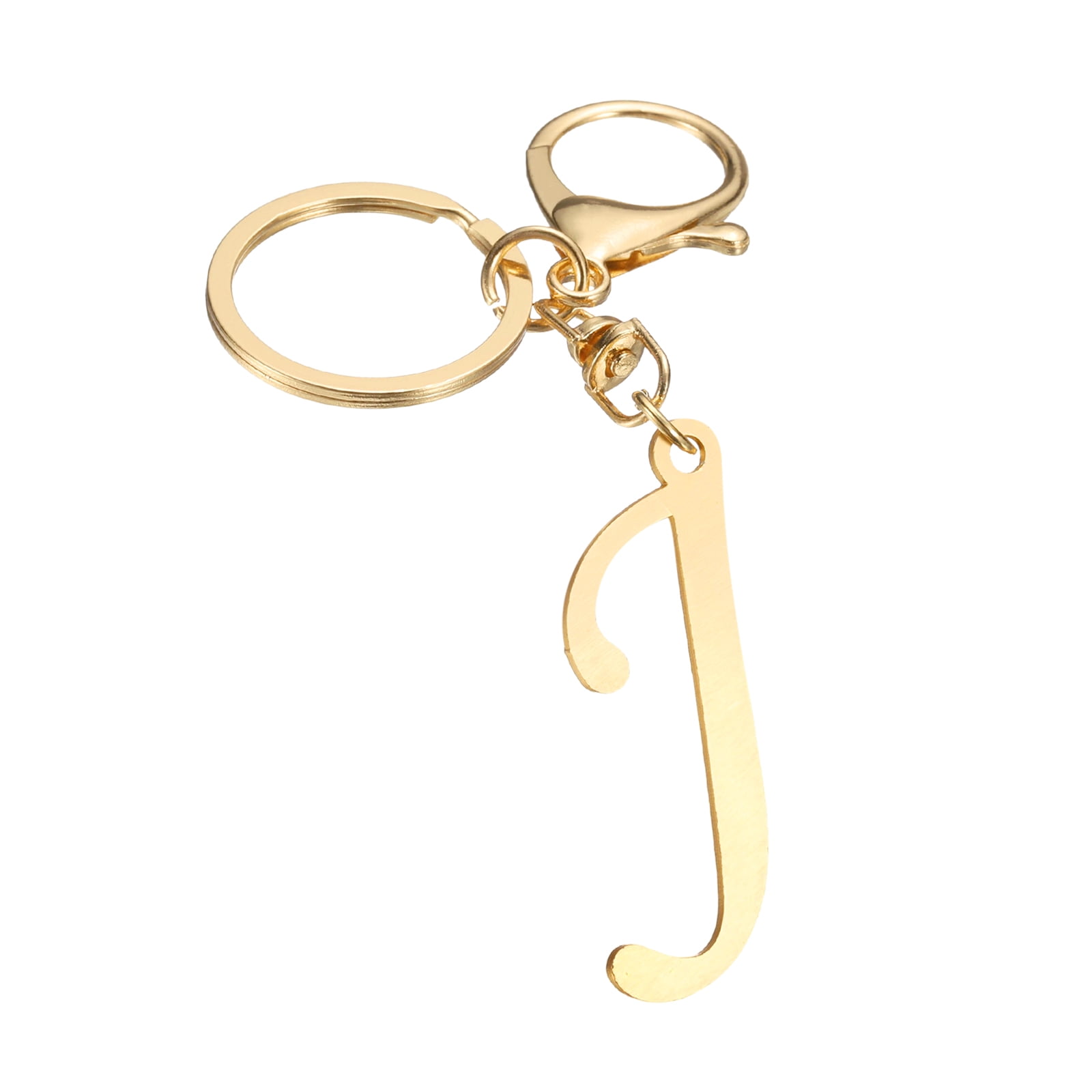 Yuxh A-Z Letter Keychain - Personalized Initial Key Ring For DIY Gifts (Choose Your Letter)