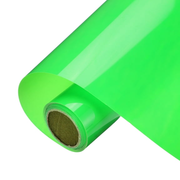 Uxcell Fluorescent Green Heat Transfer Vinyl, 10 Inch x 8ft Vinyl Roll