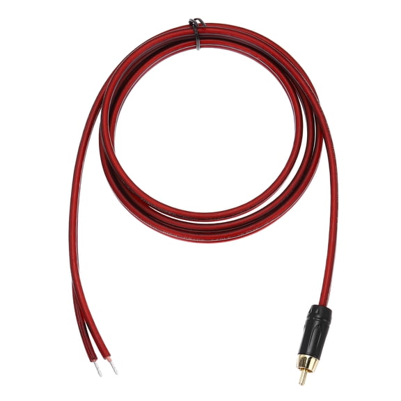 Uxcell Gold Plated RCA Cable, 4.9ft (1.5 Meter) RCA to Bare Wire Open End Audio Cable, RCA Extension Cable for Guitar, Speakers, Audio Equipment
