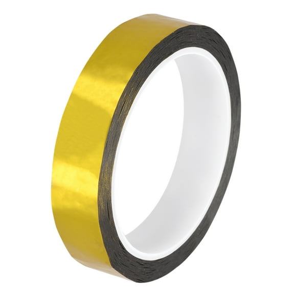 Uxcell Gold Tone Metalized Tape 0.8" x 55 Yards Decor Tape for DIY