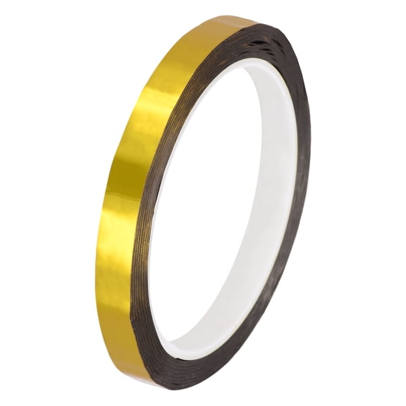Uxcell Gold Tone Metalized Tape 3/8 Inch x 55 Yards Decor Tape for DIY
