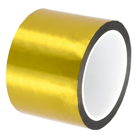 Uxcell Gold Tone Metalized Tape 3" x 55 Yards Decor Tape for DIY