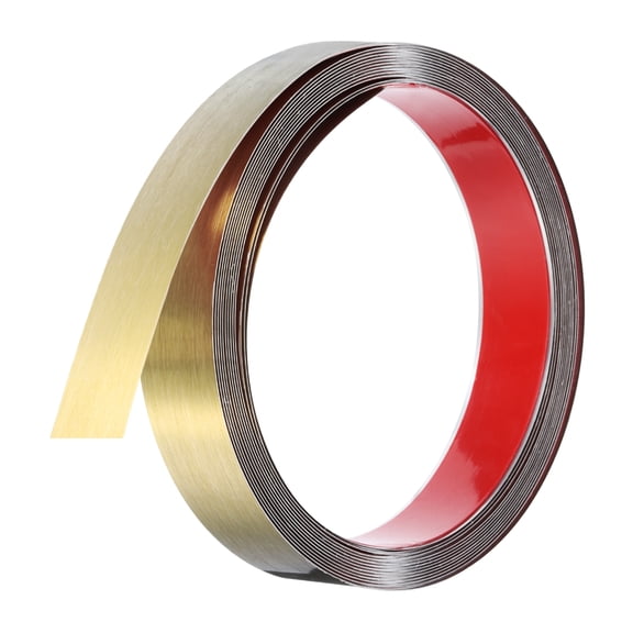 Uxcell Gold Trim Peel and Stick, Self Adhesive Mirror Trim Border 32.8ft x 1.2" for Mirror Frame Wall Cabinet Tile Edge Molding