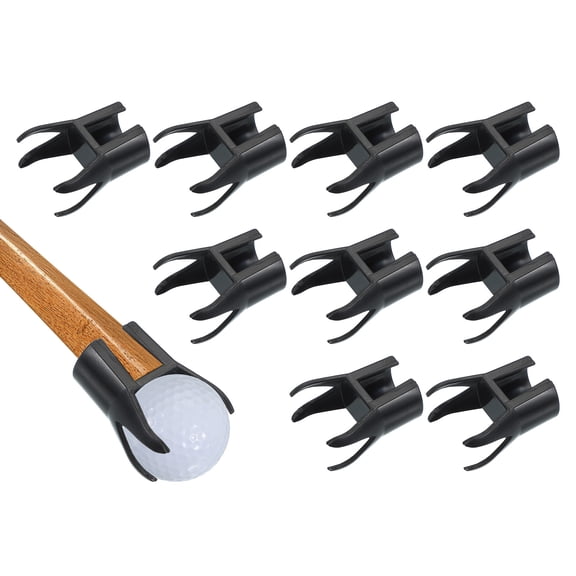 Uxcell Golf Ball Retriever, Golf Ball 4-Prong Pick Up Grabber Back Saver Claw Putter Grip Picker Upper Tool for Golfers 10 Pcs Black