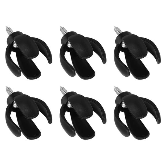 Uxcell Golf Ball Retriever, Golf Ball Pick Up Grabber Back Saver Claw Putter Grip Picker Upper Tool 6Pcs & Black for Golfers Swing Handle Accessories