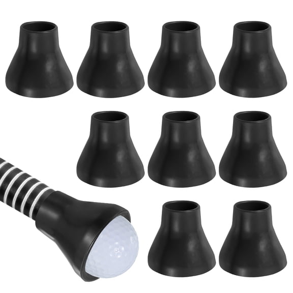 Golf Ball Retriever Grabber Golf Ball Suction Cup Grabber Rubber Putter Grip Picker Black 10 Pcs