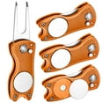 thumbnail image 1 of Uxcell Golf Divot Repair Tool [4PCS] - Switch Foldable Divot Tool Rack with Magnetic Ball Marker - [Orange] Green Fork Tines, 1 of 7