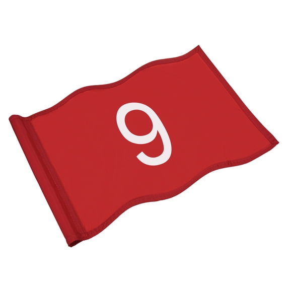 Uxcell Golf Flag with Tube Inserted [1pcs] - Nylon Putting Green Golf Target Flag With The Number 9- [Red]