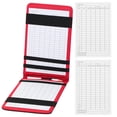 thumbnail image 1 of Uxcell Golf Scorecard Holder, Leather Yardage Book Cover Golf Score Sheet, Silver Tone, 1 of 5