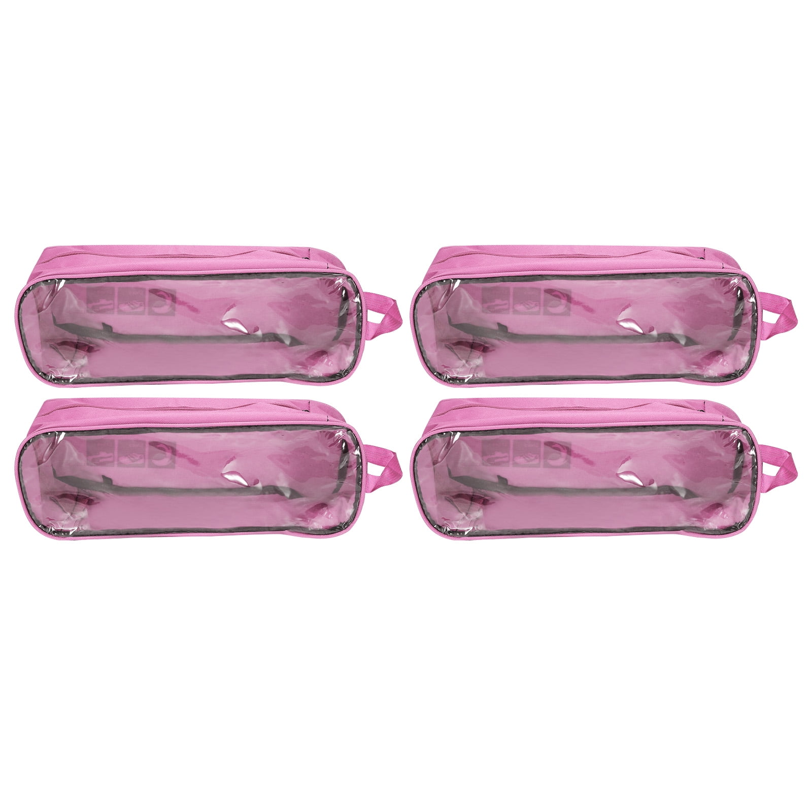Uxcell Golf Shoe Bag, Dust Proof Shoe Bags Portable Golf Shoes Organizer, Pink 4 Pack