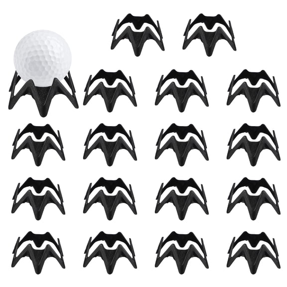 Uxcell Golf Simulator Tees, 0.6 Inch &18Pcs & Black Indoor Golf Tees Simulator Practice Training -Fitting for (Winter Turf Range Hitting)