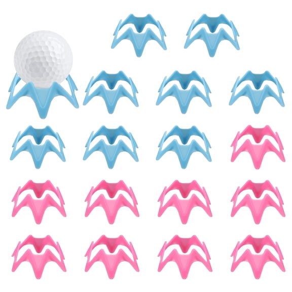 Uxcell Golf Simulator Tees, 0.6 Inch &18Pcs & Red/Blue Indoor Golf Tees Simulator Practice Training -Fitting for (Winter Turf Range Hitting)