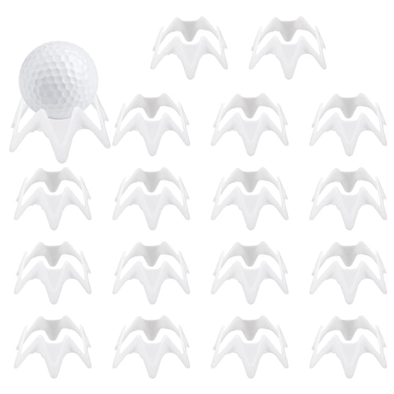 Uxcell Golf Simulator Tees, 0.6 Inch &18Pcs & White Indoor Golf Tees Simulator Practice Training -Fitting for (Winter Turf Range Hitting)