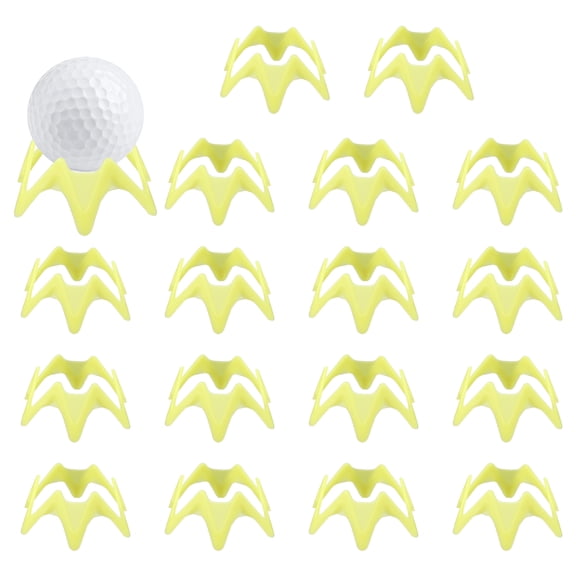 Uxcell Golf Simulator Tees, 0.6 Inch &18Pcs & Yellow Indoor Golf Tees Simulator Practice Training -Fitting for (Winter Turf Range Hitting)