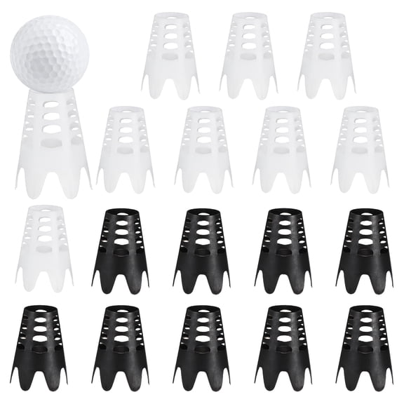 Uxcell Golf Simulator Tees, 1.8 Inch &18Pcs & Black/White Indoor Golf Tees Simulator Practice Training -Fitting for (Winter Turf Range Hitting)