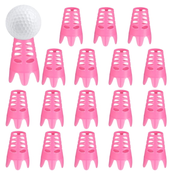 Uxcell Golf Simulator Tees, 1.8 Inch &18Pcs & Pink Indoor Golf Tees Simulator Practice Training -Fitting for (Winter Turf Range Hitting)