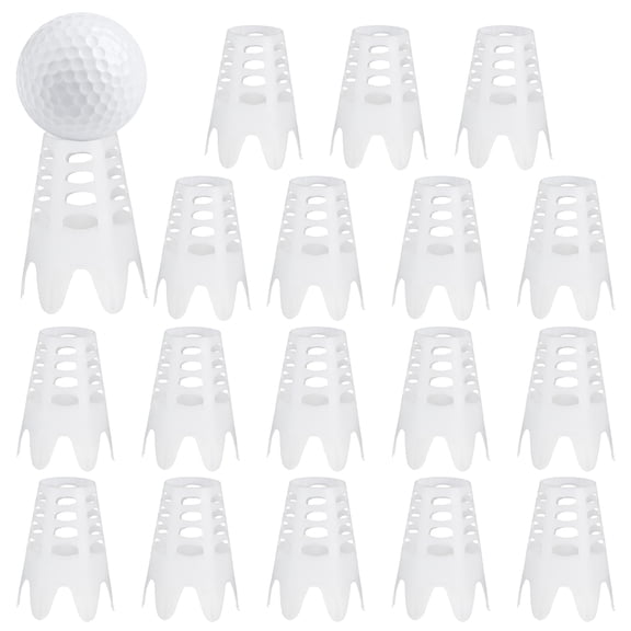 Uxcell Golf Simulator Tees, 1.8 Inch &18Pcs & White Indoor Golf Tees Simulator Practice Training -Fitting for (Winter Turf Range Hitting)