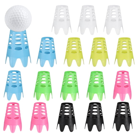 Uxcell Golf Simulator Tees, 1.8 Inch &18Pcs & Yellow/Red/Blue/Black/Green/White Indoor Golf Tees Simulator Practice Training -Fitting for (Winter Turf Range Hitting)