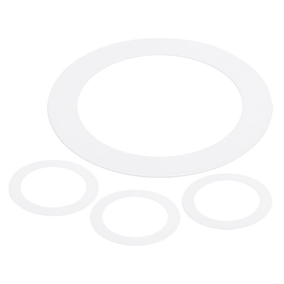 Uxcell Goof Rings for 3 1/2 Inch Recessed Lights, ID 3.2" x OD 4.5", 4 Pcs, White