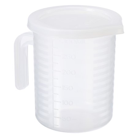 Uxcell Graduated Beaker, 250ml PP Plastic Liquid Measuring Cup Double Sided Graduations