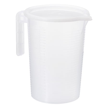 Uxcell Graduated Beaker, 3500ml PP Plastic Liquid Measuring Cup Double Sided Graduations