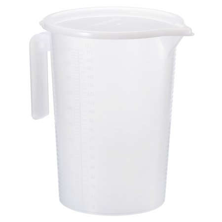 Uxcell Graduated Beaker, 5000ml PP Plastic Liquid Measuring Cup Double Sided Graduations