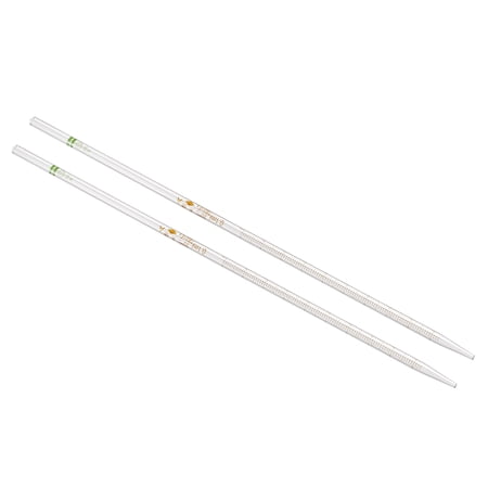 Uxcell Graduated Dropper Pipettes, 2 Pcs 0.1ml Borosilicate Glass Pipette for Transfer Liquid for Laboratory, Clear