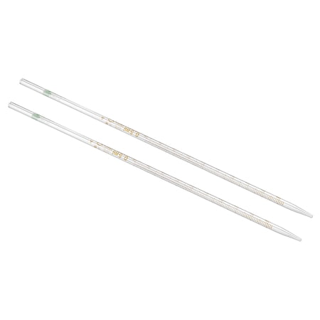 Uxcell Graduated Dropper Pipettes, 2 Pcs 0.5ml Borosilicate Glass Pipette for Transfer Liquid for Laboratory, Clear