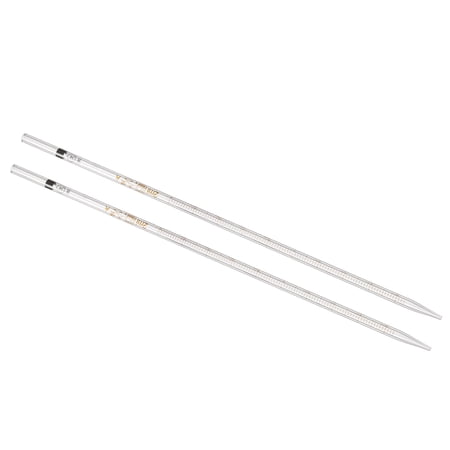 Uxcell Graduated Dropper Pipettes, 2 Pcs 2ml Borosilicate Glass Pipette for Transfer Liquid for Laboratory, Clear