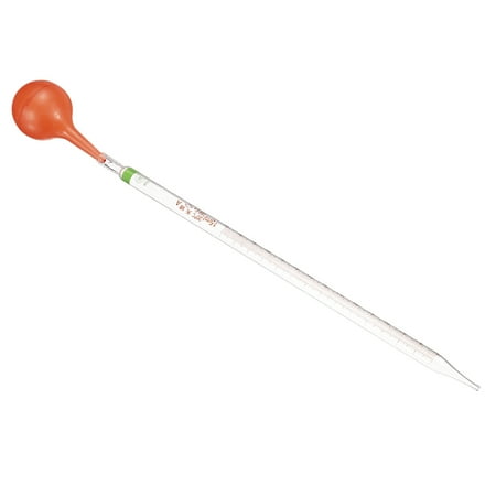 Uxcell Graduated Dropper Pipettes Kit, 1 Set 15 ml Borosilicate Glass Pipette with Rubber Squeeze Bulb for Lab, Clear