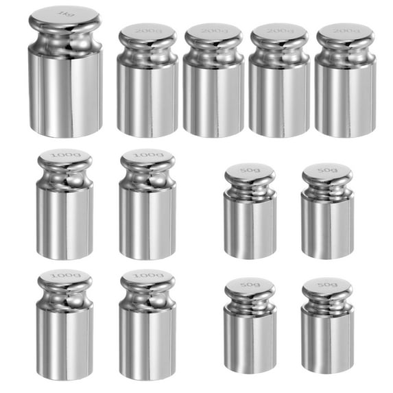Uxcell Gram Calibration Weight Set 50g 100g 200g 1kg M1 Precision Chrome Plated Steel