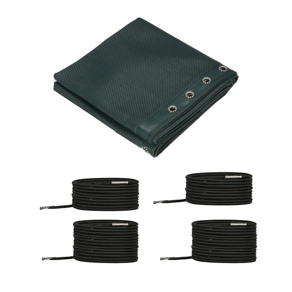 Uxcell Polyvinyl Chloride Gravity Chair Replacement Fabric Recliners Repair Kit with Ropes Green