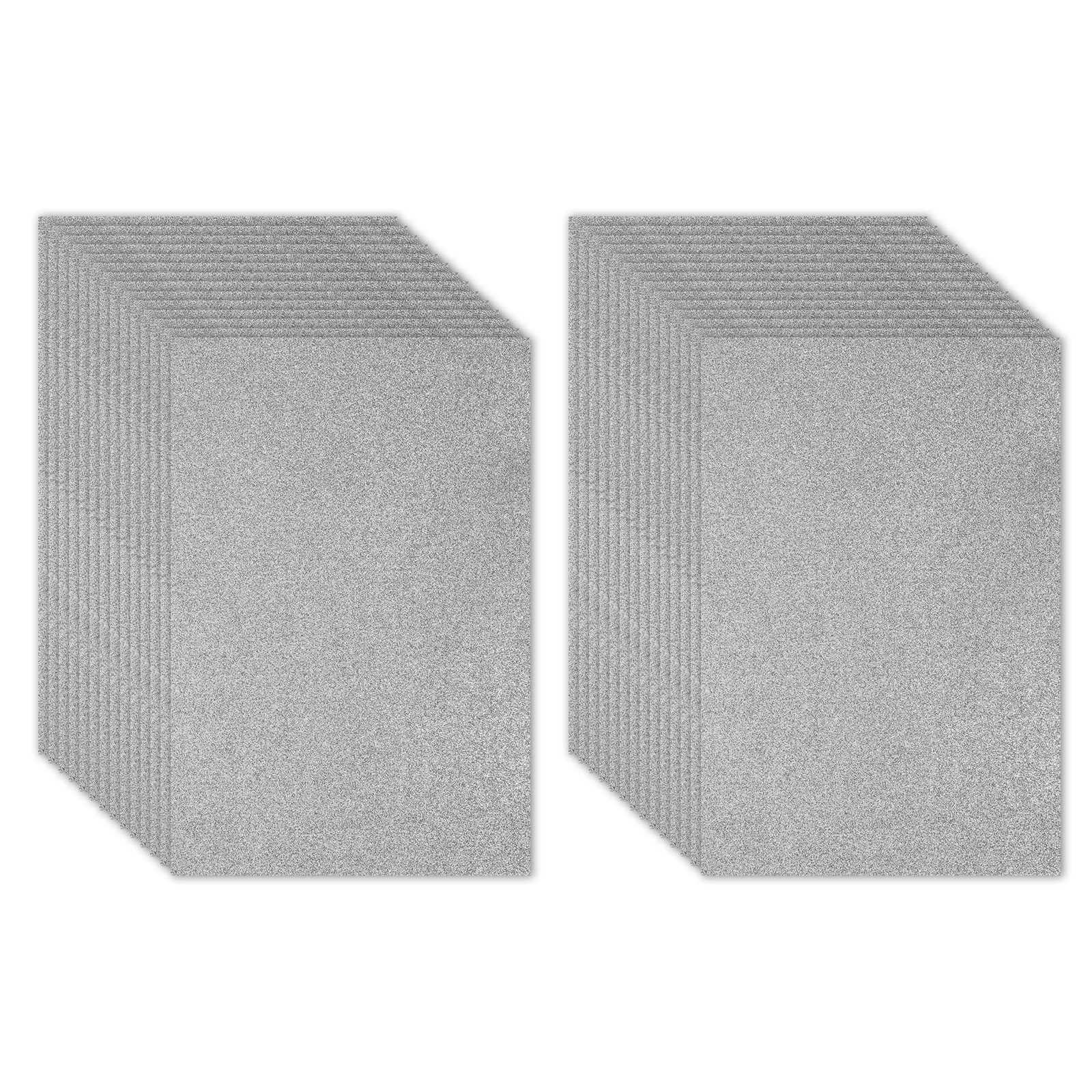 Uxcell Gray Shiny EVA Glitter Foam Sheet 11.8 x 7.9 Inch 2mm Thick with Back Adhesive Sparkle EVA Glitter Felt for Crafts DIY Project, 30 Pcs