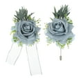 thumbnail image 1 of Uxcell Gray Wrist Corsage and Boutonnieres Set, Artificial Flowers Corsage Wristlet for Wedding Bride Groom Ceremony Anniversary Prom Party, 1 of 6