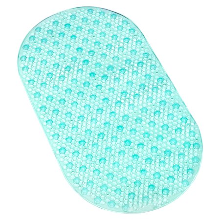 Uxcell Green 27.2" x 15.4" Bath Tub Shower Mats Oval Shape NonSlip Mat for Bathroom