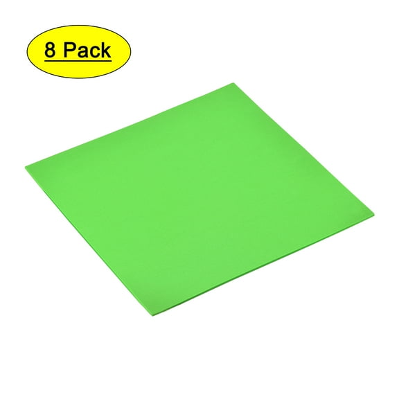 Uxcell Green EVA Foam Sheets 10 x 10 Inch 3mm Thickness for Crafts DIY Projects, 8 Pcs