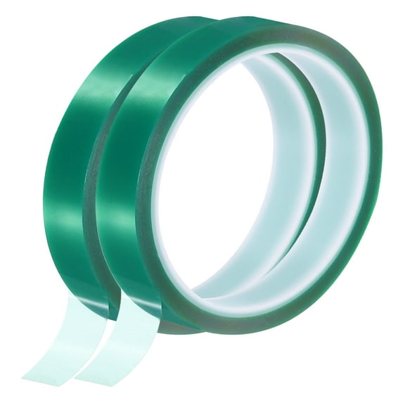 Uxcell Green Heat Tape, 2 Rolls 20mmx33m 108ft High Temperature Heat Resistant Tape for Sublimation