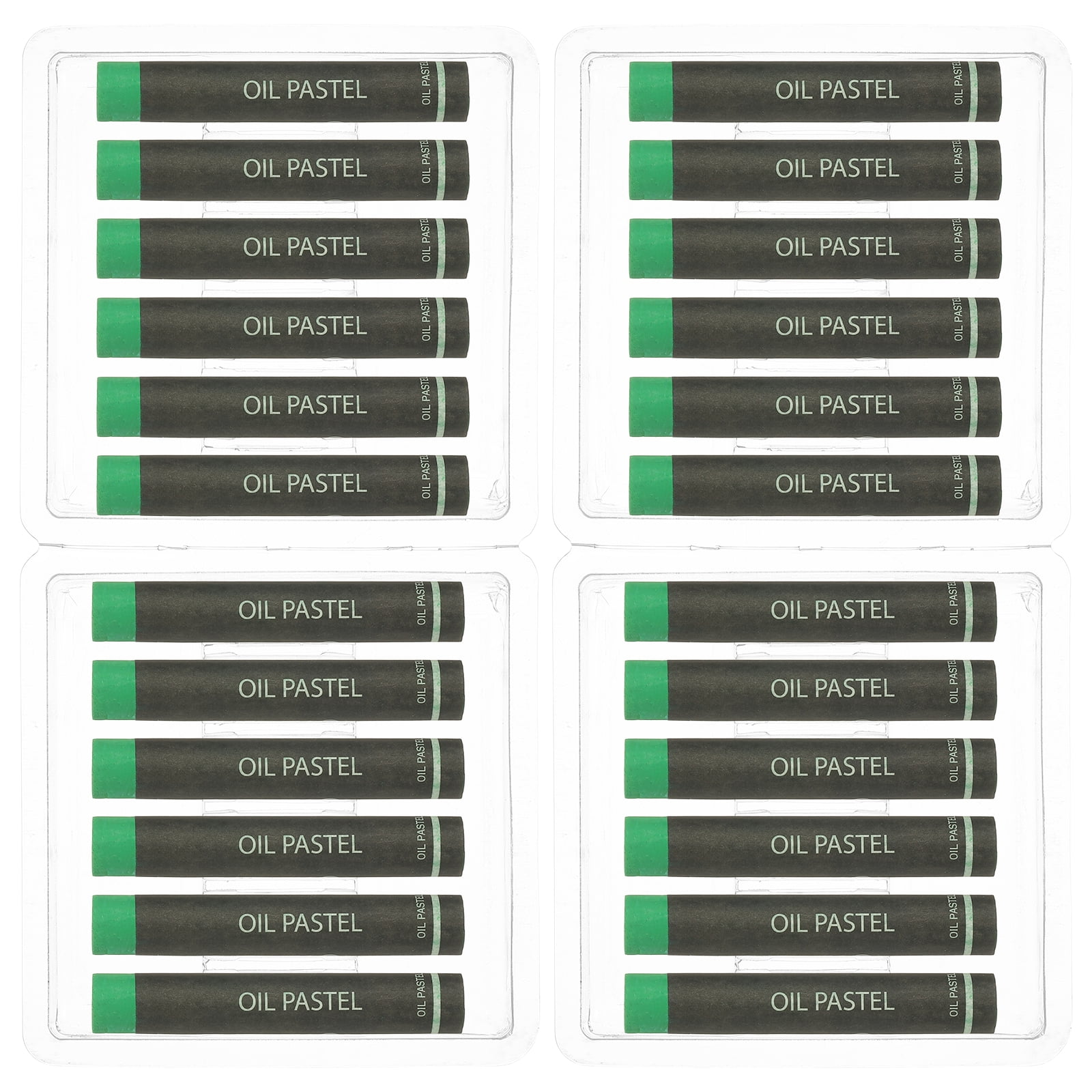 Uxcell Green Oil Pastels, 24Pcs Soft Oil Crayons Creamy Pastels Stick Art Supplies for Art Painting Drawing Blending Graffiti for Drawing Beginners Artists