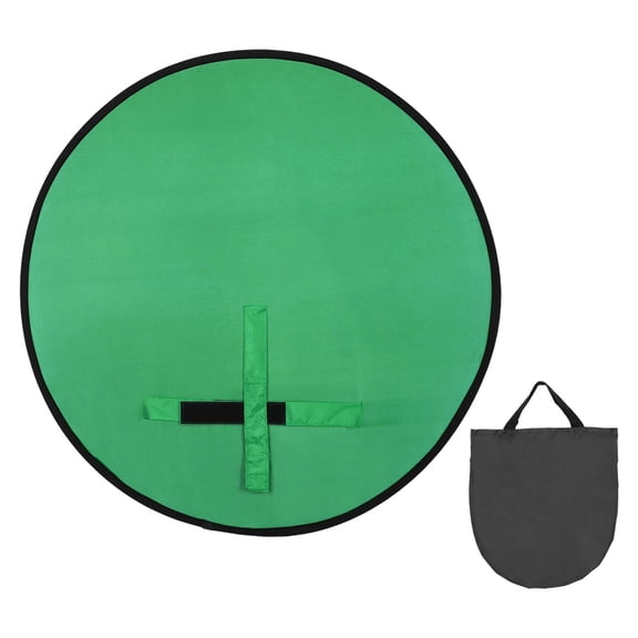 Uxcell Green Screen Backdrop (43 Inch) Foldable Green Background with Stand Carrying Bag, Fits Video/Photography/Meetings/Chats